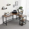 L-SHAPED DESK WITH SHELVES VASAGLE