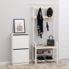 WHITE ENTRYWAY COAT RACK VASAGLE