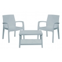 BALCONY FURNITURE SET GREY PEARL