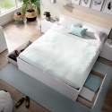 WHITE DOUBLE BED WITH DRAWERS SIRACUSA