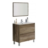 MUEBLE DE BAÑO CON ESPEJO DREVO 2 CAJONES