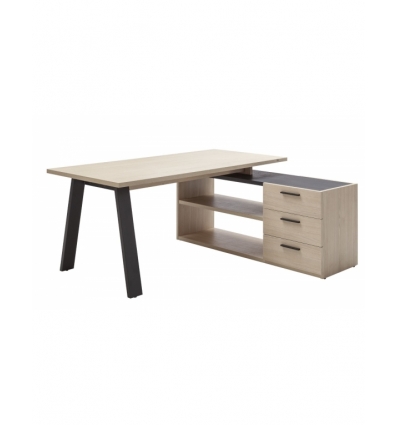 L-SHAPED DESK WITH DRAWERS ZEN