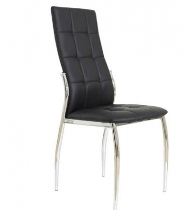 DINING CHAIR WITH CHROME FEET NELLY