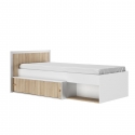 YOUTH BED BICOLOR WITH LOWER STORAGE POSTEL