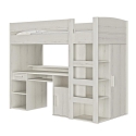 LOFT BED WITH DESK AND WARDROBE TITAN