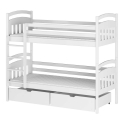 WOODEN DIVISIBLE CHILDREN'S BUNK BED WITH BOTTOM DRAWERS KALAS