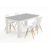 White / cement dining table