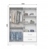 Wardrobe with drawers