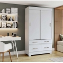 WARDROBE WITH SLIDING DOORS AND 4 DRAWERS ELIAS