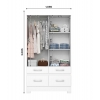 Wardrobe with hanging rod