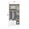 Wardrobe with coat rack