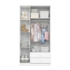 Wardrobe with drawers and shelves