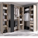 COMPLETE CORNER WARDROBE WITH CURTAINS SAMOS