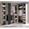 Dressing wardrobe with curtain