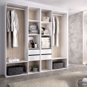 DOUBLE WARDROBE WITH DRAWERS AND SHELVES MILETO