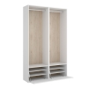 Wardrobe with foldable shoe rack