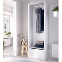 SIMPLE OPEN WARDROBE WITH FLIP-DOWN SHOE CABINET FIDIAS