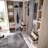 Dressing wardrobe with curtain