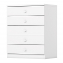 WHITE DRESSER 5 DRAWERS MINT