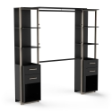 OPEN WARDROBE WITH DRAWERS IN INDUSTRIAL STYLE EBAN